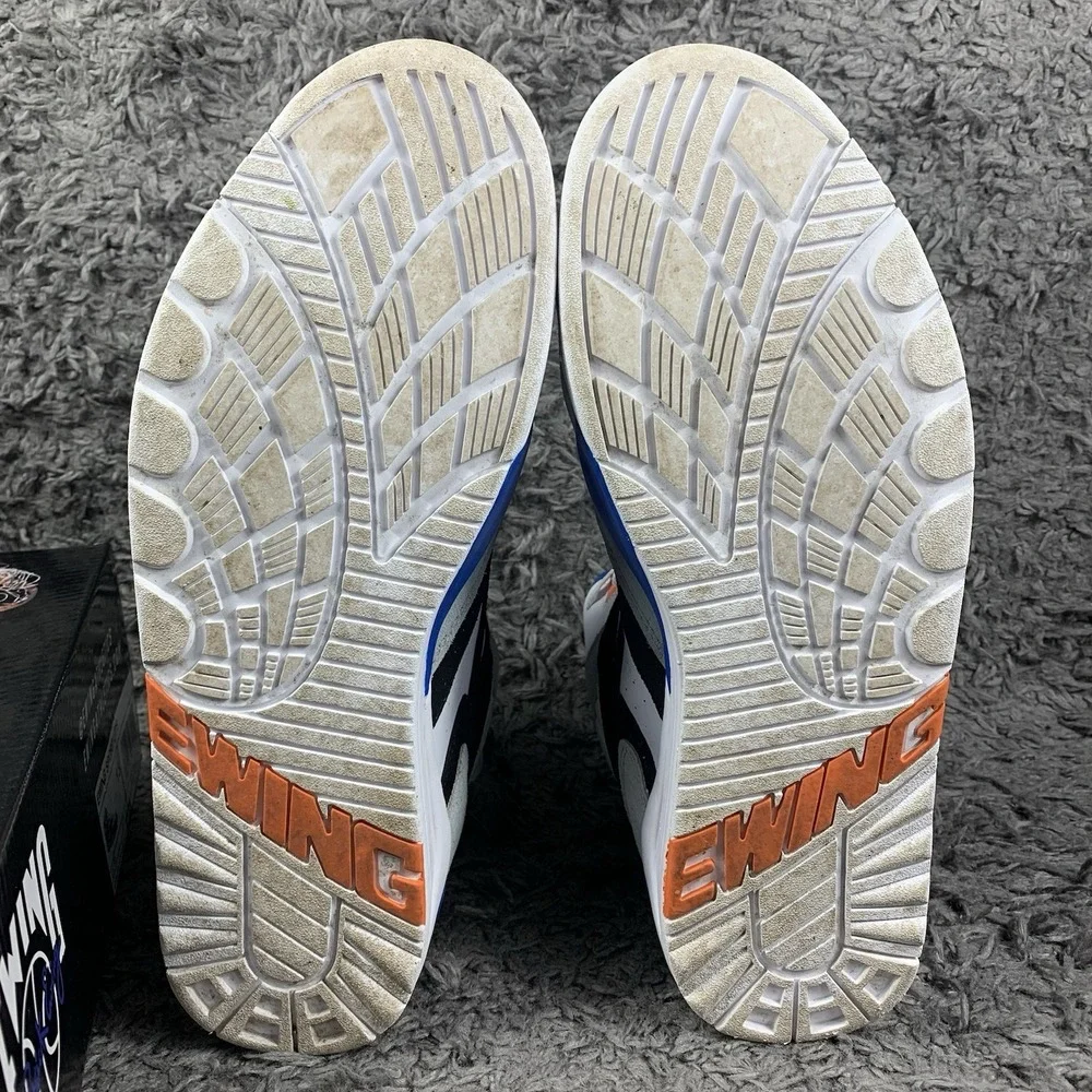 Patrick Ewing Athletics Sports Lite White/Royal Orange 1BM00256-109 Size 13 Box - Picture 8 of 10